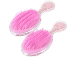 Conjunto De 2 Pentes Ovais Transparentes E Fofos Da Veemoon Para Meninos Meninas, Escova Desembaraçadora Macia E