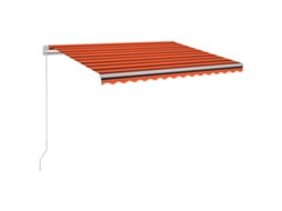 Toldo Retrátil Manual com Led 300x250 Cm Laranja e Castanho MAISON EXCLUSIVE