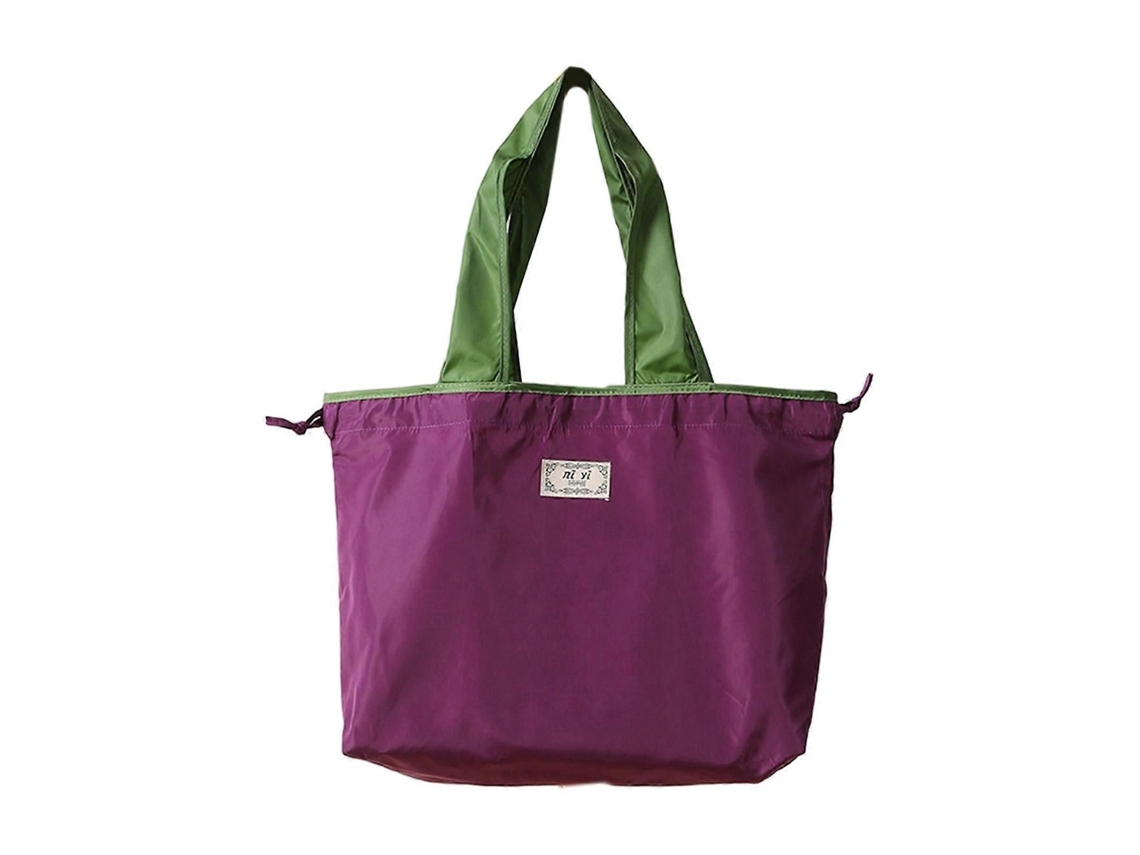Sacola de Compras Dobrável com Fecho Cordão, Reutilizável, Grande Capacidade, para Usar no Ombro Ou como Viagens, Ro GOKOCO