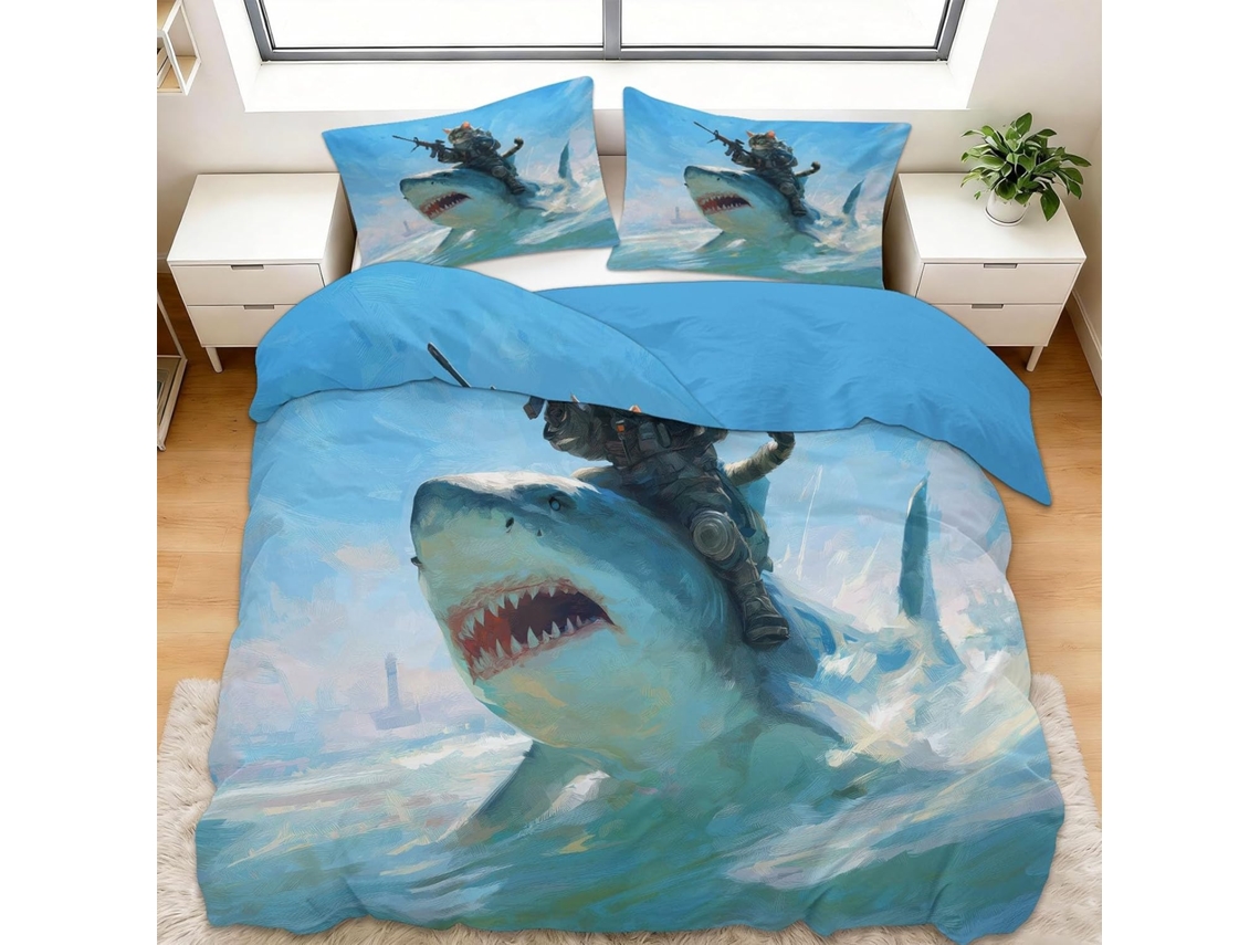 Capa de Edredom Infantil em Microfibra Fronha 200x200 Cm, 65x65 Cm