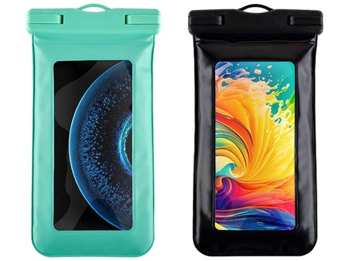Telefoonhoes Waterdicht - 2 Unidades - Cordão De Cinto - Telefone Flutuante - Adequado Para Nadar/rafting - Dimensões 11 X 21 Cm - Bolsa Impermeável