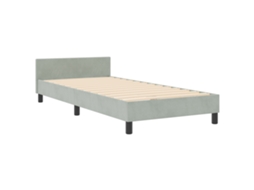 Conjunto 1 Cama Moderna Vidaxl Cinzento-claro Veludo (100 X 200 Cm)