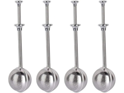 Conjunto De 4 Infusores Chá Em Aço Inoxidável, Coadores Chá, Peneiras Para Açúcar E Farinha, Polvilhadores Pó, Filtros Poeira Chá. Aquaforge