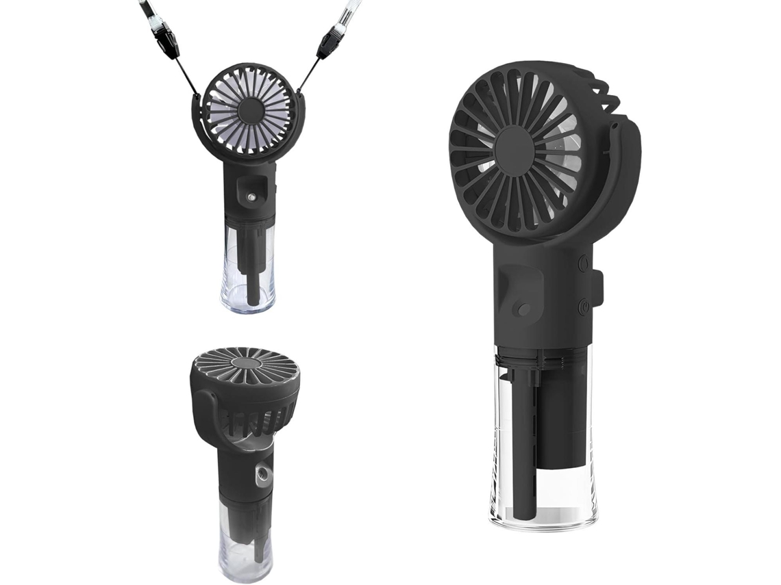 Ventilador com Névoa MDUG, recarregável, 4 velocidades, resfriamento, USB