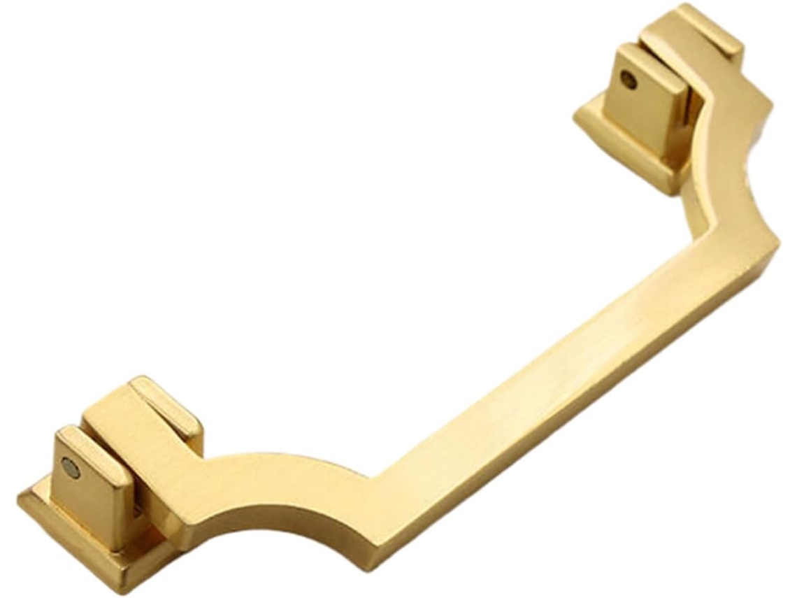 Puxador Elegante Para Móveis Com Padrão Dourado, Puxador De Metal Para Armário, Puxador Requintado Dourado Para Gaveta