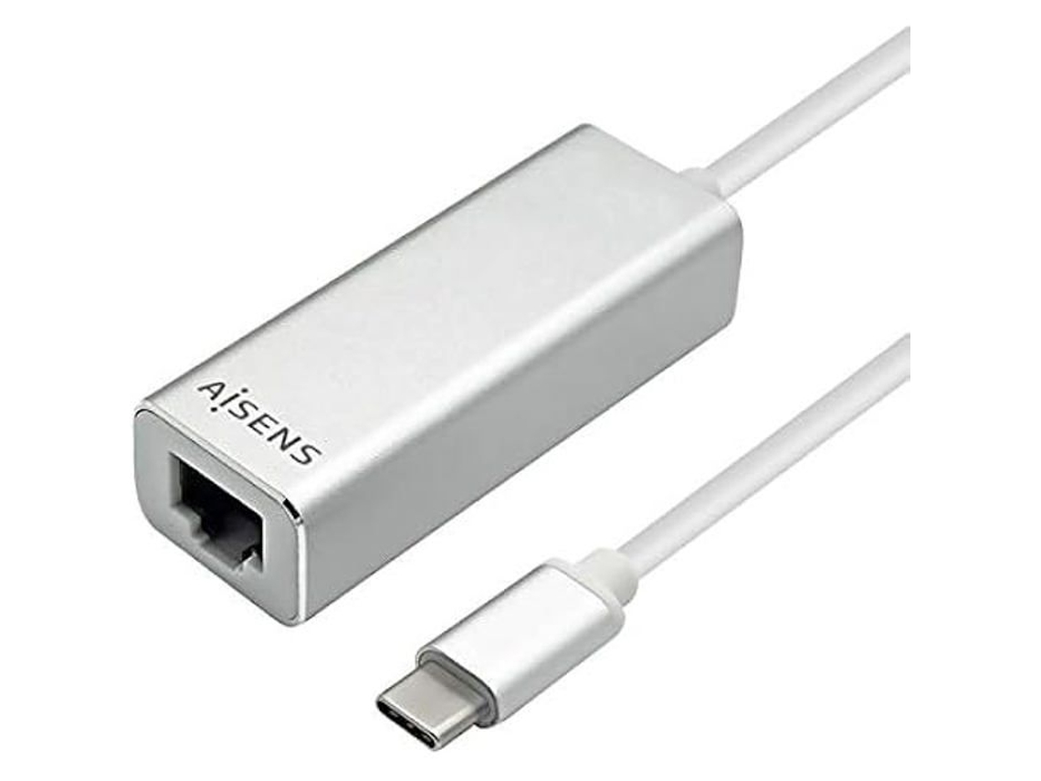 Adaptador Aisens Usb 3.1 Gen1 Usb-c Para Rj45 Preto-aquaforge
