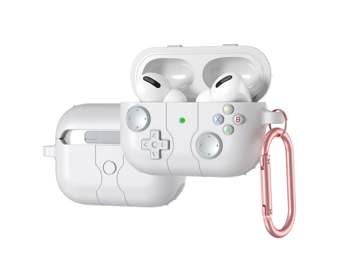 Caso Resistente Com Chaveiro Para Airpods Pro/pro2 - Apenas Capa - Branco