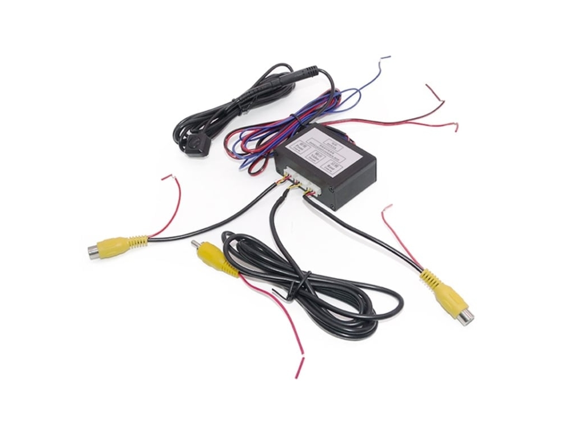 Caixa de Controlo Bidirecional HALINUIA para Câmara de Reversão (inversão de Imagem, Comutação Automática, Visão Traseira e Frontal)