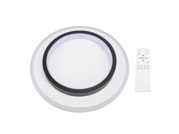 Lâmpada de Teto Led Moderna com Controle Remoto Apoio de Parede Preta | S/MARCA