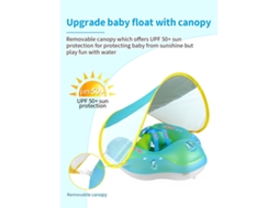 Colete Salva vidas Infantil S Bebê, Cadeira de Piscina com Cobertura Removível, Boia Inflável, de 3 a 36 Meses AQUAFORGE