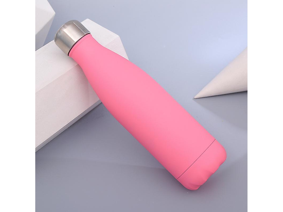 Garrafa Térmica de Aço Inoxidável 500ml Rosa 6 12h Quente/24h Fria Adequada para Crianças Anti derramamento Design Ergonômico