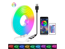 Fita Led Usb Rgb 3m Com Controlo Remoto E Bluetooth – Efeito Neon Para Tv – Eifson