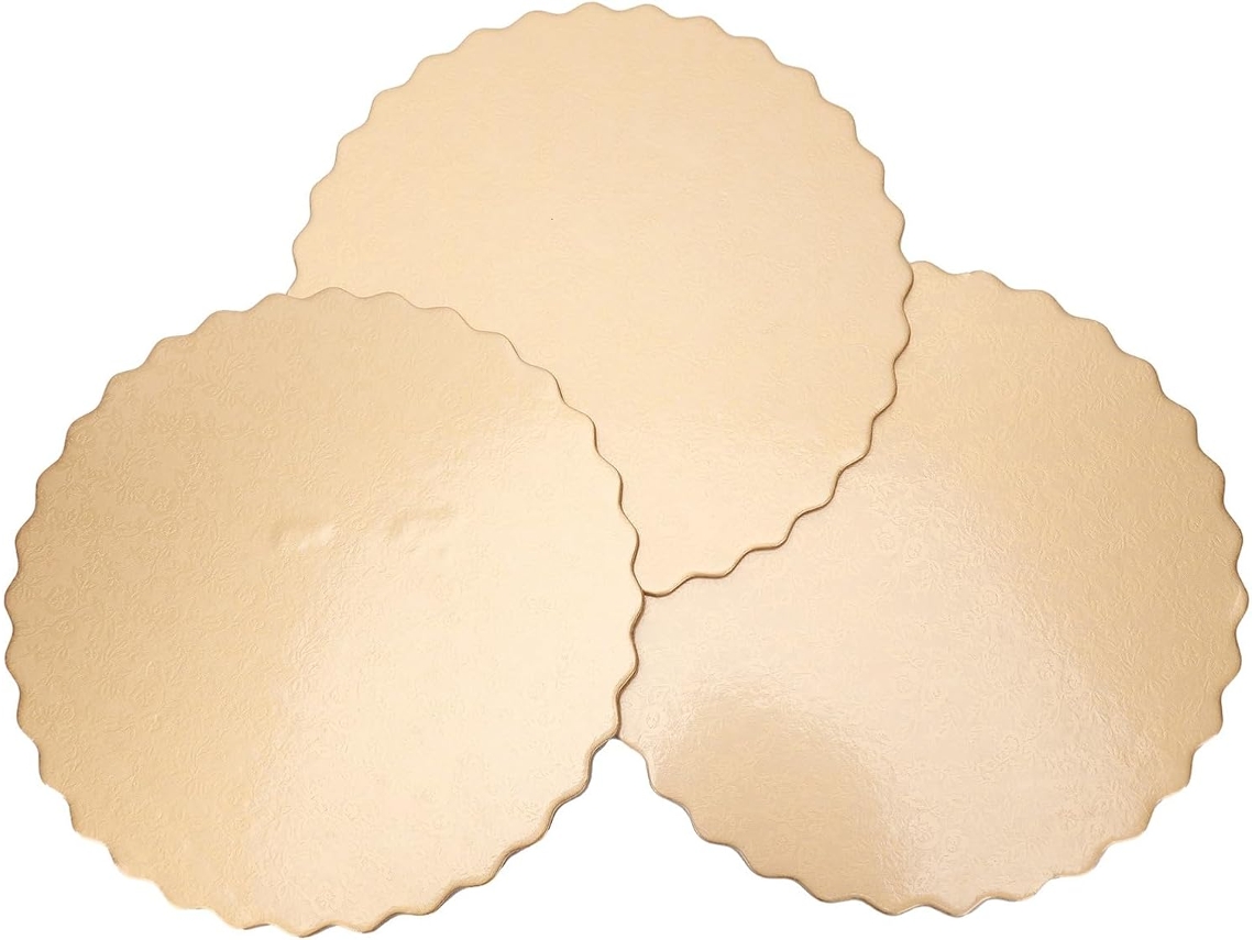 Bases Para Bolo, 10 Peças, Estampa Dupla Face, Bases Redondas Reutilizáveis Para Bolos, Ideais Para Gokoco