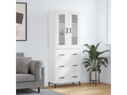 Vidaxl Armário Alto 69,5x34x180 Cm Derivados De Madeira Branco