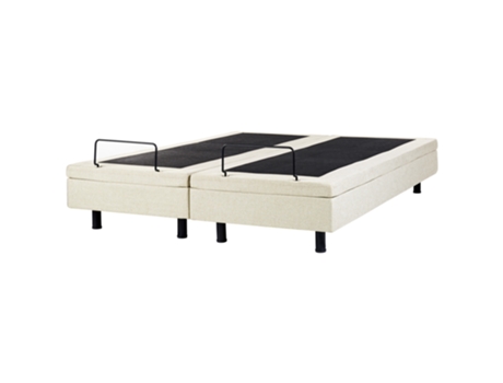 Cama Ajustable Sin Cabecero Beliani Duke Ii De Poliéster Beige 180x200x37