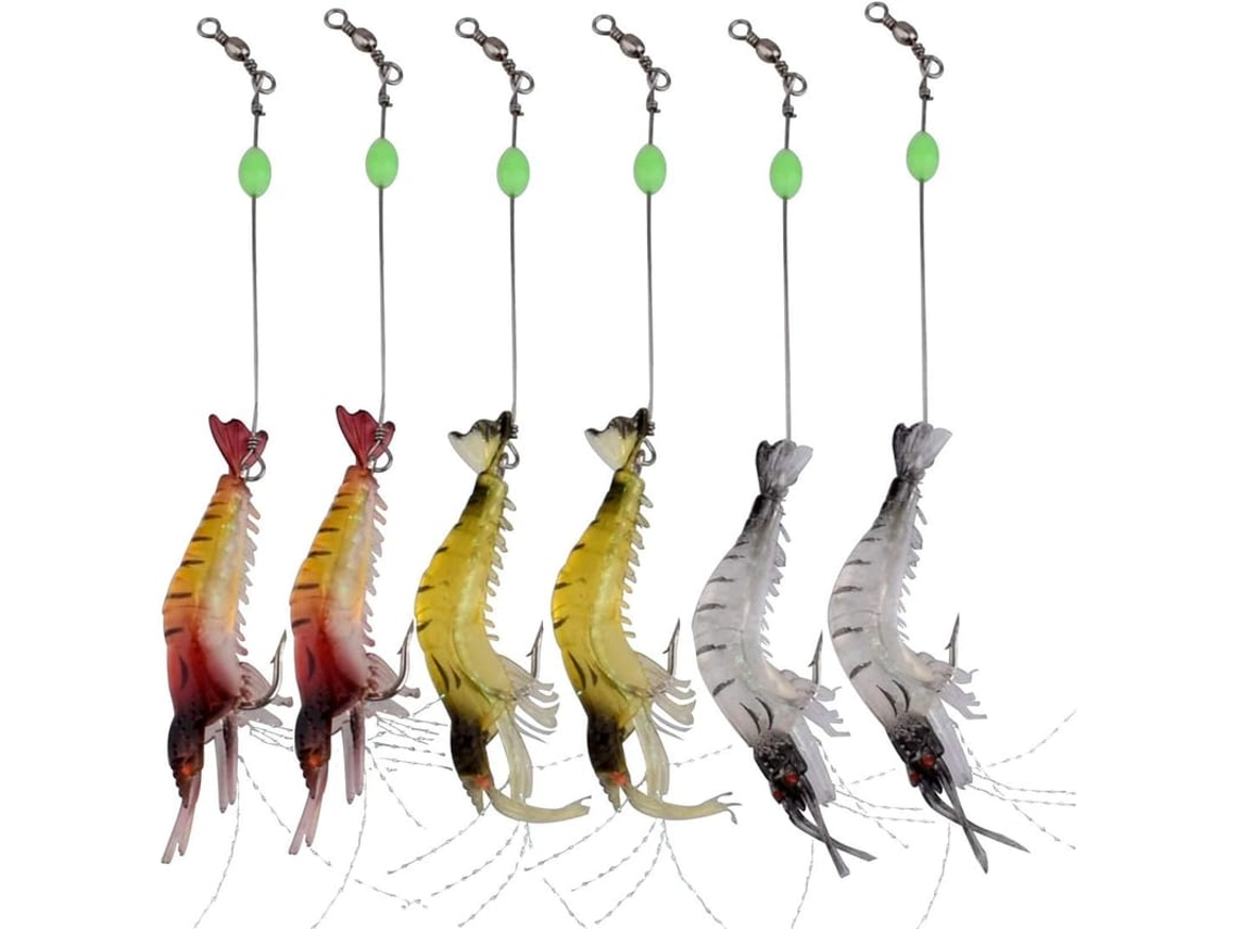 Iscas Artificiais Soft Para Camarão, Iscas Brilhantes Para Pesca De Truta, Peixe-rei, Salmão