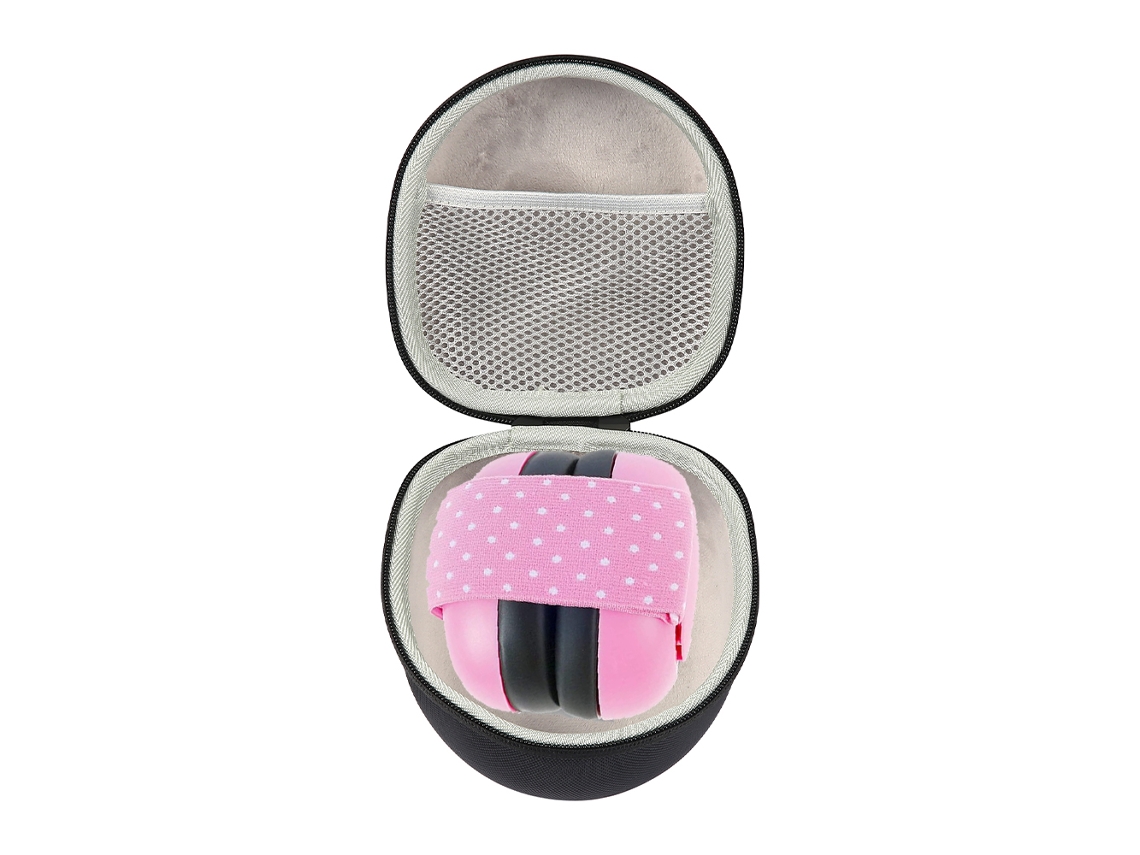 (rosa Com Estojo) Fones De Ouvido De Segurança Para Bebês, Proteção Auricular Para Dormir, Faixa De Cabeça Elástica Ajustável