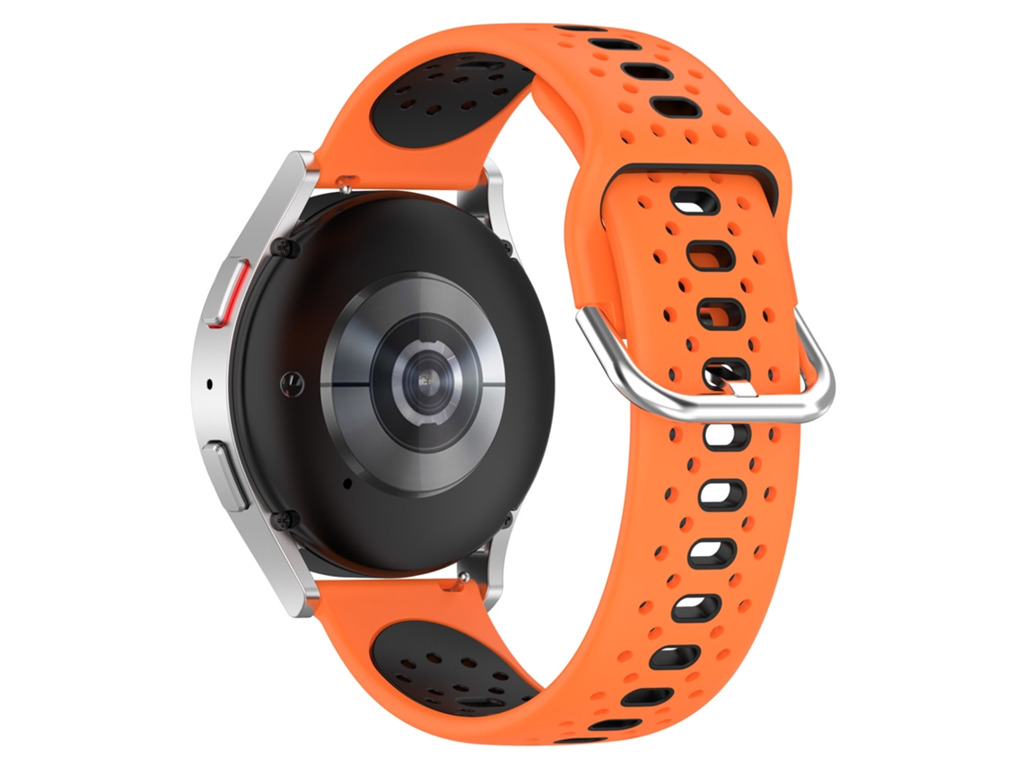 Pulseira Desportiva Em Silicone Para Samsung Galaxy Watch 5 40mm/44mm / Galaxy Watch 5 Pro 45mm Laranja-preto Hexinyigjly