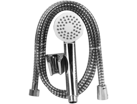 Conjunto de chuveiro Dochtmann, suporte de parede e mangueira cromada de 150 cm