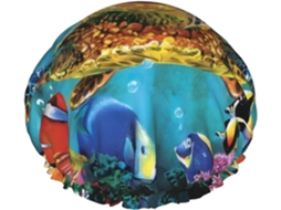 Touca De Banho Colorida Com Estampa Tartaruga Marinha – Reutilizável, Dupla Camada, Item Essencial Para Viagens, Ideal