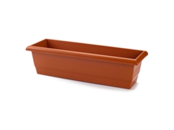 Floreira Modelo Terracota Plft Fabricada Em Plástico Floreira Adequada Para Casa Exterior E Interior 60 Cm Cor Marrom Acan