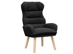 Conjunto 1 Poltrona Vidaxl Preto Tecido (69 X 74 X 93 Cm)