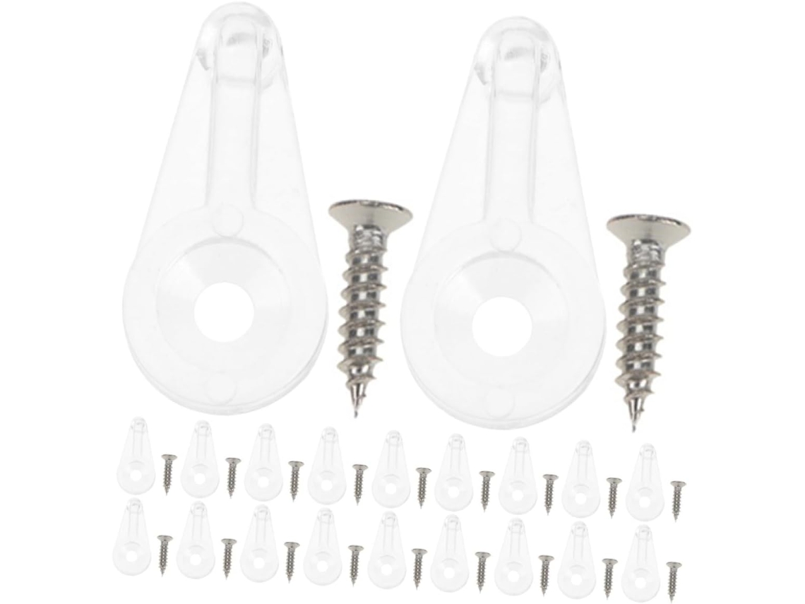 Clips De Montagem Para Portas Vidro 4 Mm, Grampos Plástico Com Parafus