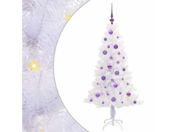 Conjunto 1 Árvore De Natal Artificial Vidaxl Branco Pvc (150 Cm)