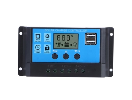 Controlador De Carga Solar Garosa Dual Usb 60a Controlador De Carga Solar Com Porta Usb Dupla 5v Auto Pwm Display Lcd