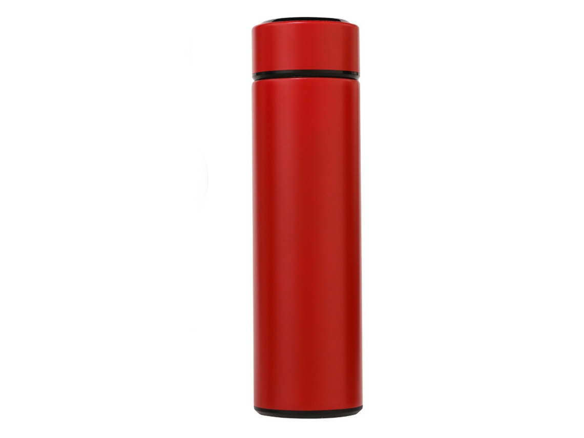 (vermelho) Garrafa De Água Inteligente Em Aço Inoxidável Com Visor De Temperatura, À Prova De Vazamentos,