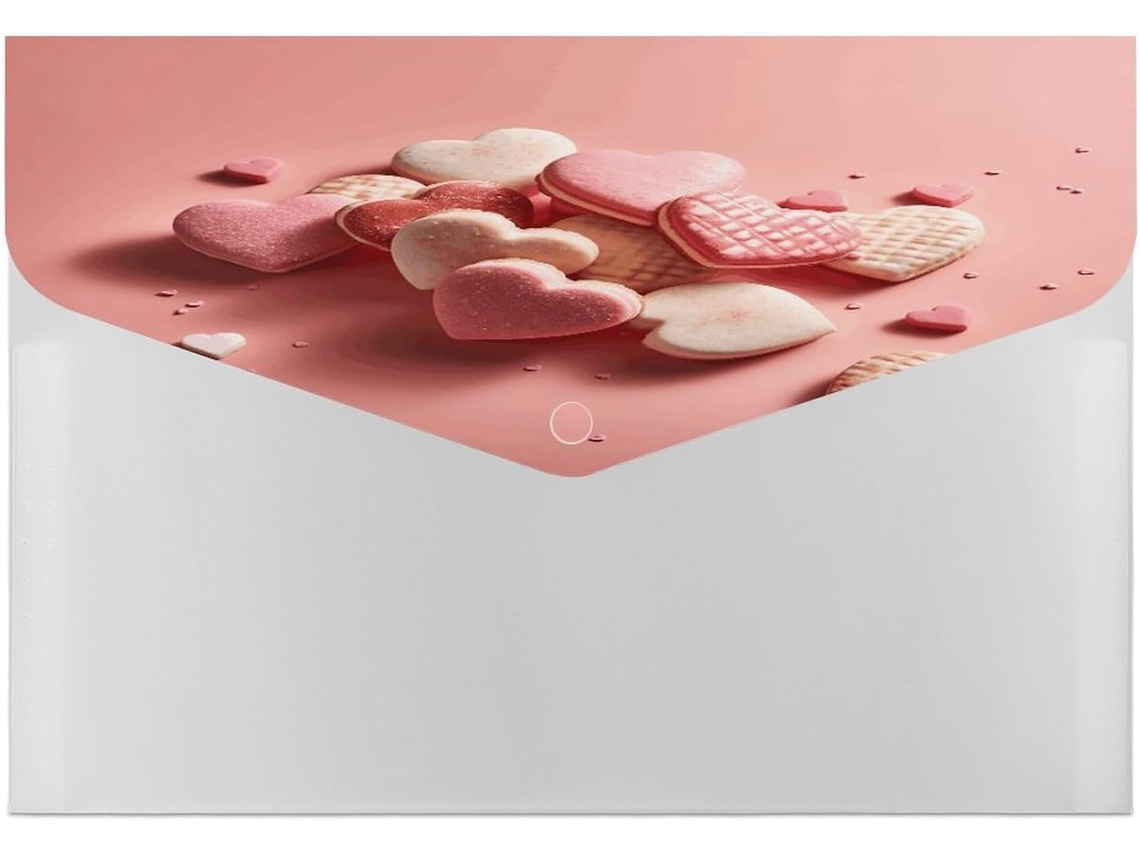 Pasta Alimentos Com Tema De Dia Dos Namorados, À Prova D Água, Resistente À Umidade, Durável E Portátil, Ideal