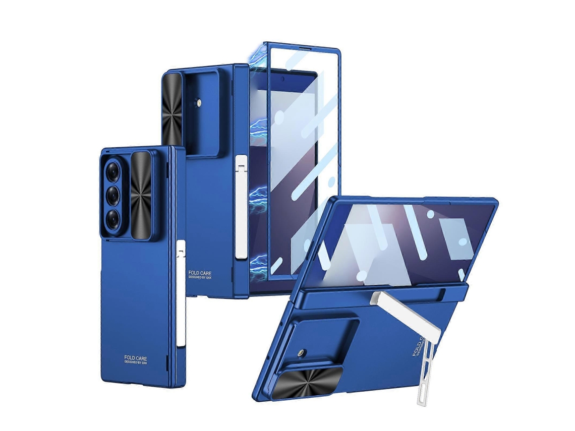 Capa Para Celular Gkk Com Dobradiça Magnética Integrada, Janela De Pressão E Suporte Lateral Para Samsung Galaxy Z Fold7 5g.