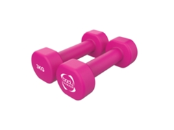 Par De Halteres Em Neoprene 2 X 3kg – Pesos Em Ferro Fundido Com Revestimento Antiderrapante, Base Plana, Uso Doméstico