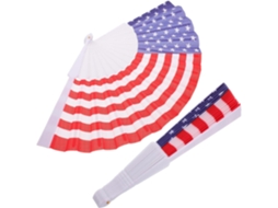 Doitool, Conjunto De 2 Leques Dobráveis De Plástico Com Estampa Patriótica Para Decoração De Festas Do Dia Da
