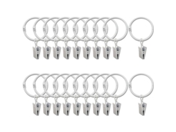 2026 anéis de Cortina com Clip Decorativo Linjou 20 Peças Resistente À Corrosão 3.2cm