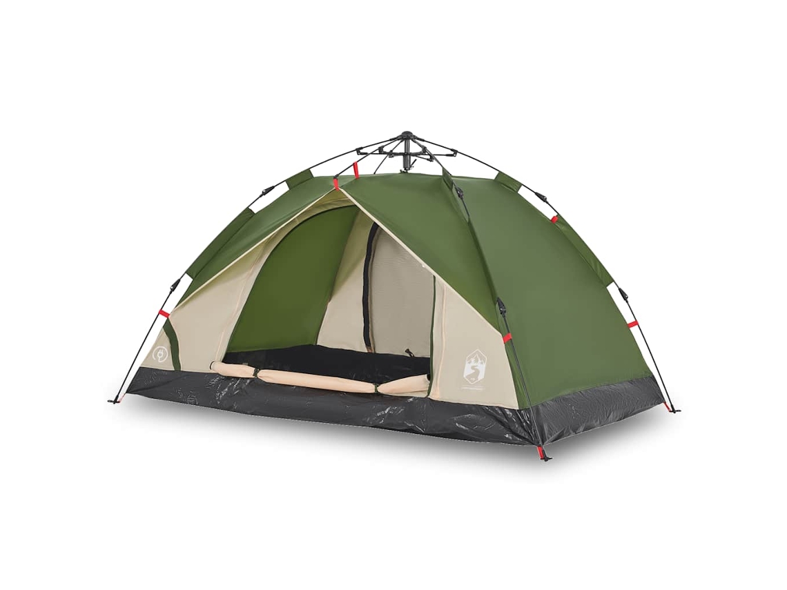 Tenda de campismo cúpula para 3 pessoas VIDAXL libertação rápida verde