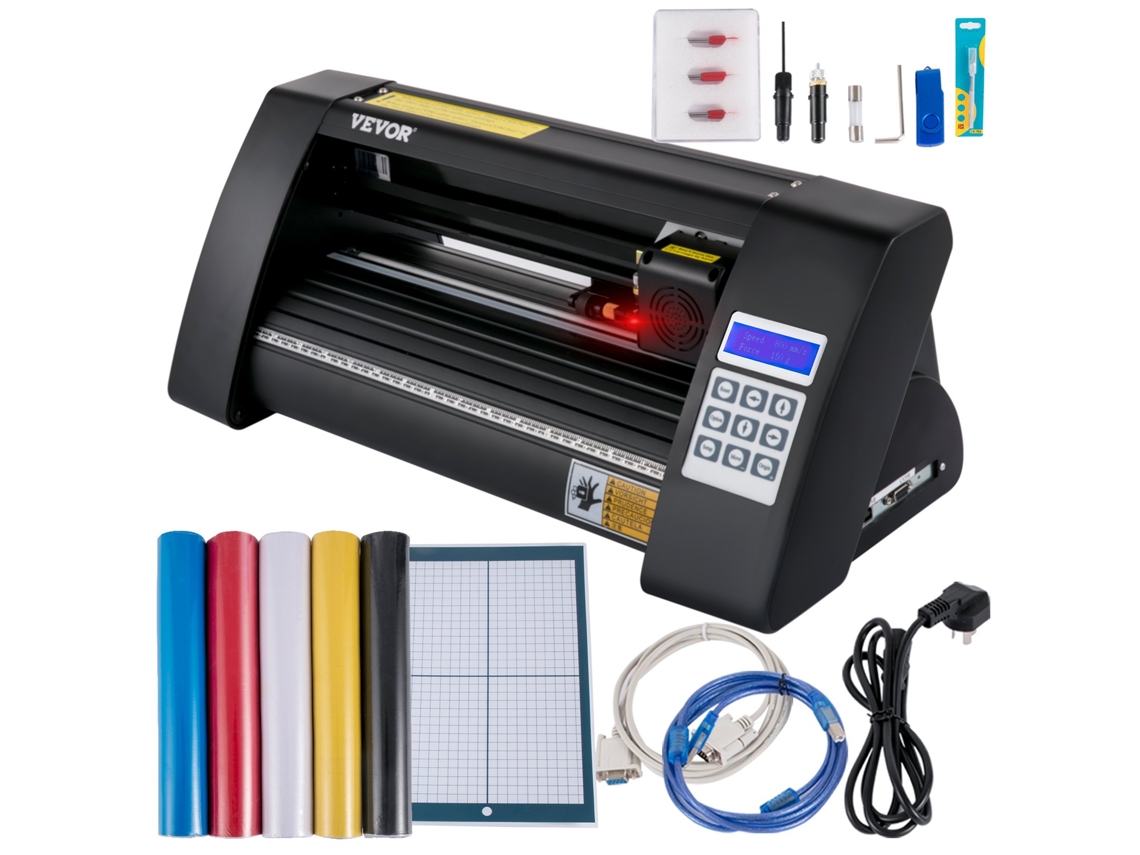 VEVOR Cortador de Vinil 375Mm Plotter de Vinil Led Guia de Luz Signcut Label Maker