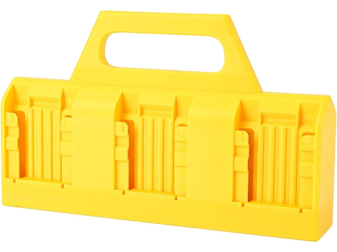 Organizador portátil de baterias com 6 compartimentos, armazenamento de acesso rápido para bolsas de ferramentas, armazenamento