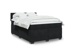 Vidaxl Cama Com Molas/colchão 160x200 Cm Veludo Preto