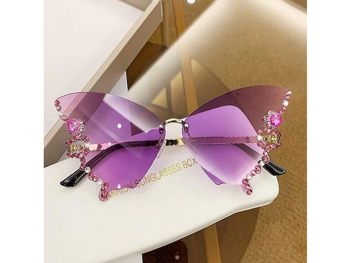 2026 gafas de Sol Mariposa Con Diamantes para Mujer, Diseño Novel Y Elegante de Verano 2023