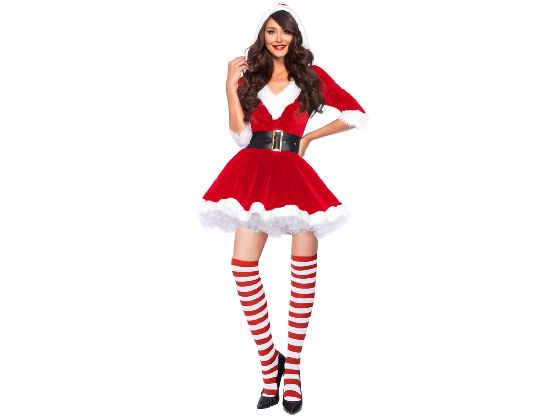 Roupas de Natal Uniforme de Festa de Natal Vestido Meias Agitação M