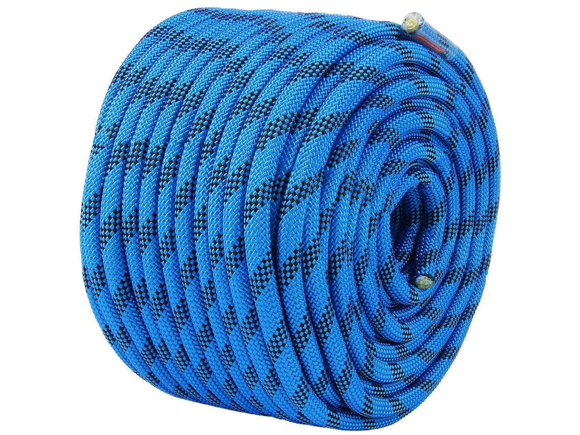 Corda De Escalada Profissional 45,7 M X 12,7 Mm Em Poliéster Resistente Tekmaquinas