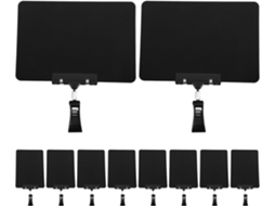 Conjunto De 10-mini Placas Comida Em Quadro Negro Com Clipe Giratório Dupla Face, Construção Durável Em Pvc Para