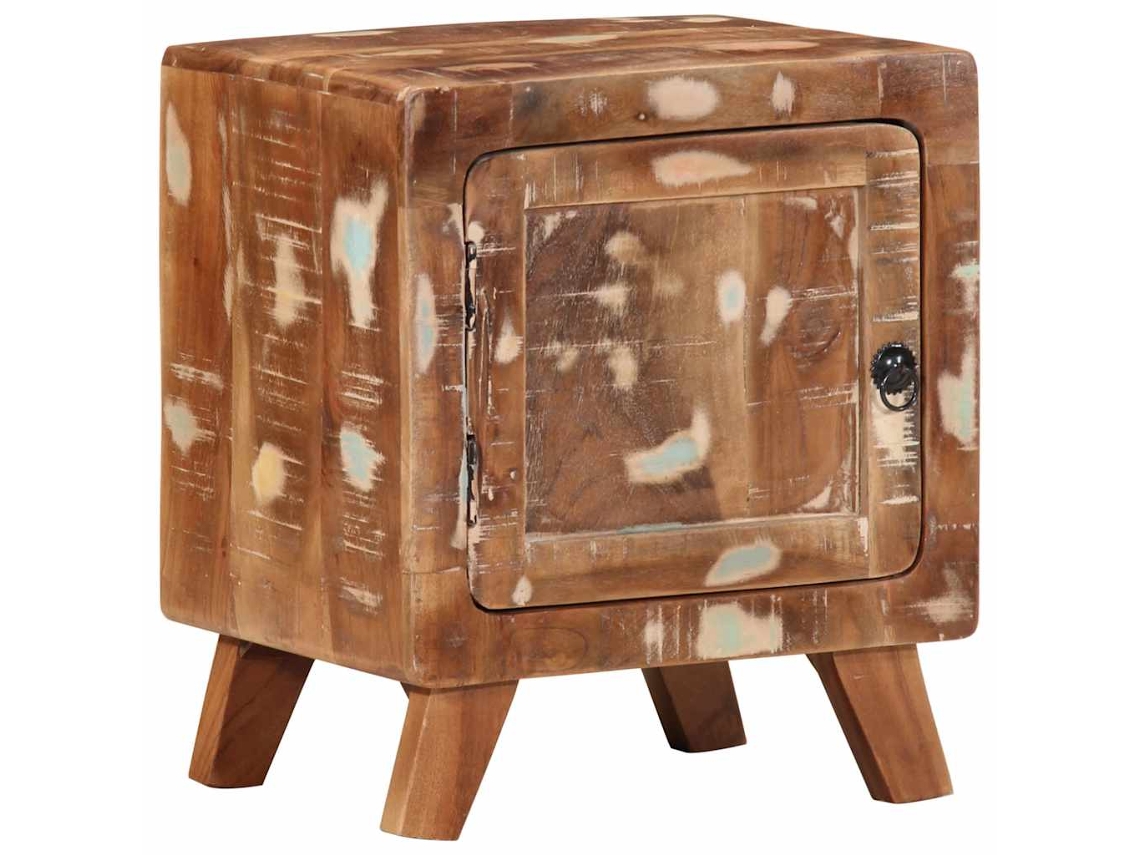 Vidaxl Mesa De Cabeceira 40x32x46 Cm Madeira Recuperada Maciça