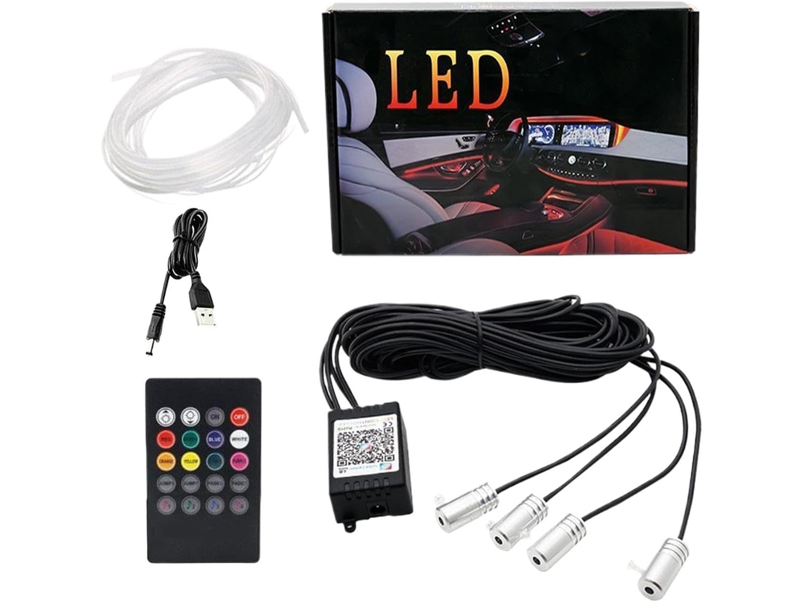 Luzes De Ambiente Para Carro – Borracha Macia 25x15, 5x4cm