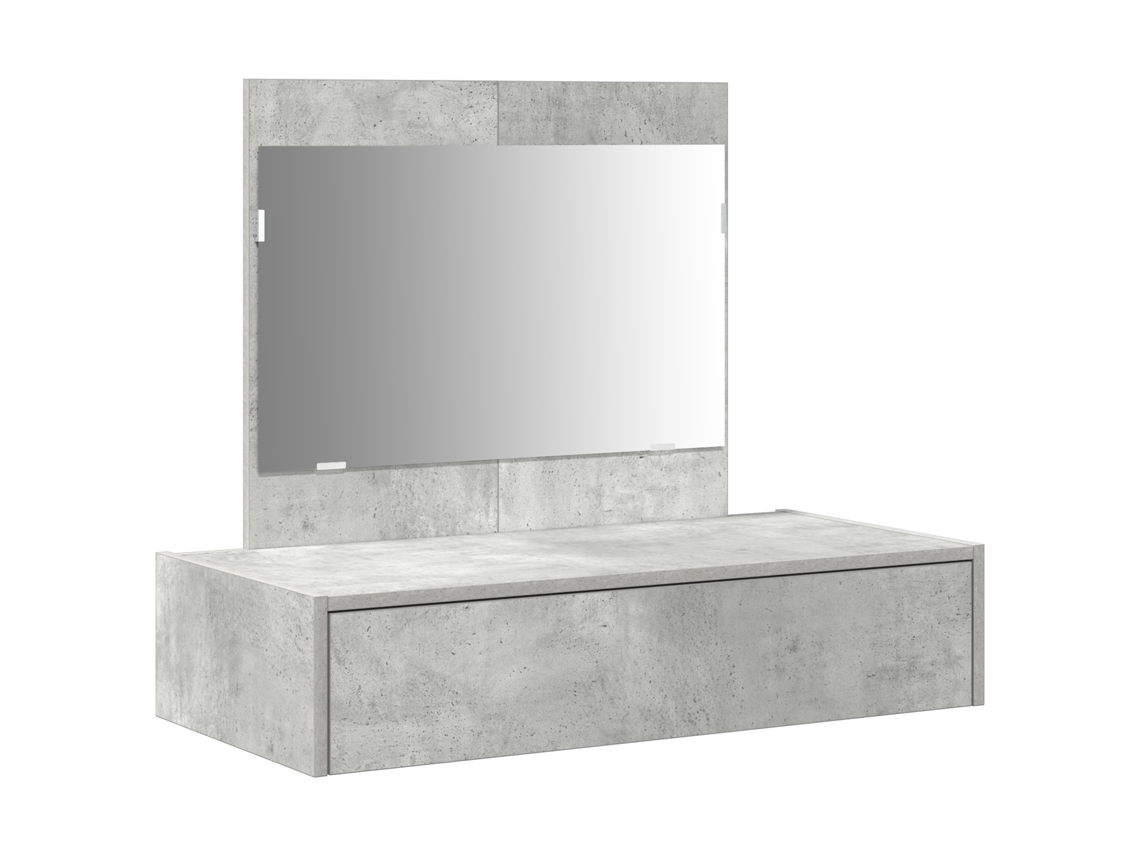 Conjunto 1 Mesa De Maquiagem Moderna Vidaxl Cinzento Derivados De Madeira (83 X 40 X 70 Cm)