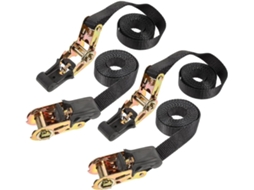 Conjunto de 4 fitas trenas com catraca fáceis de usar, feitas de poliéster resistente e ferro.