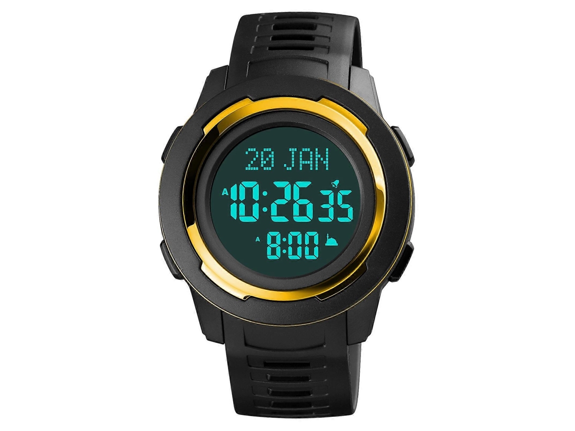 Relógio Eletrônico Multifuncional Skmei 1729 Com Calendário Qibla, Visor Digital Led Luminoso.