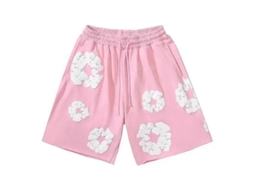 Shorts De Verão Em Poliéster Tecido Tecido Casual Com Cordão Ajustável - China E
