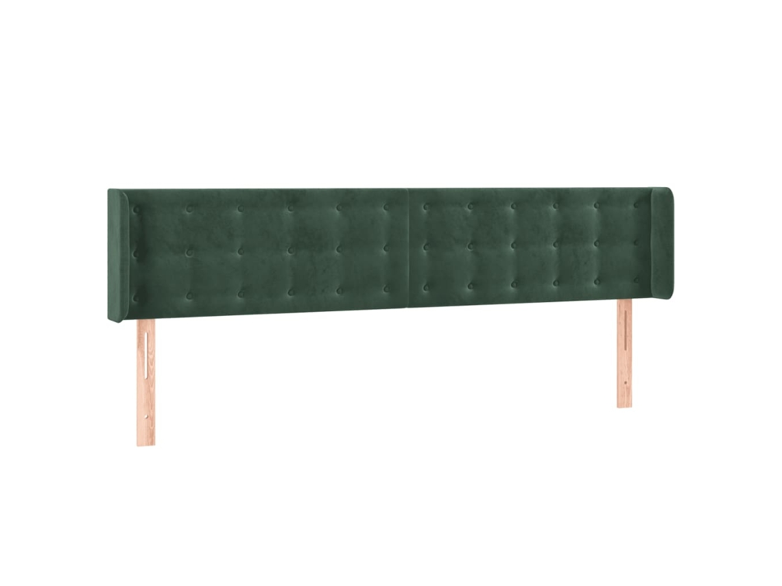 Headboard, Headboards Vidaxl Verde Veludo (163 X 16 X 78/88 Cm)